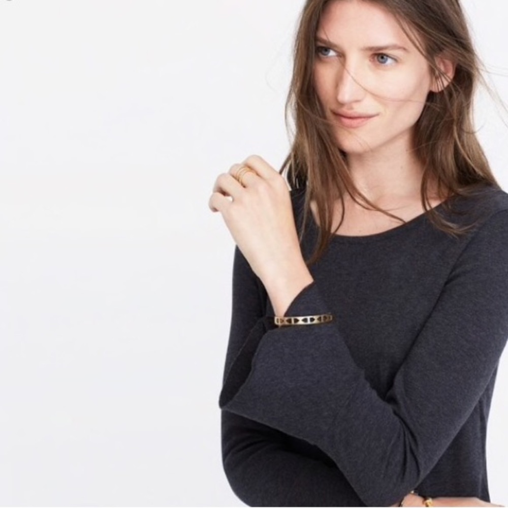 Knit Bell-Sleeve Dress in Grey